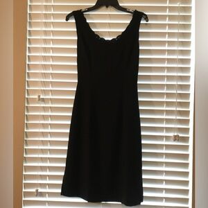 Bisou Bisou Black Lace-Trim Midi Dress